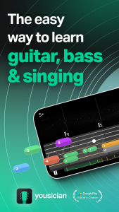 اسکرین شات 1 برنامه Yousician: Learn Guitar & Bass