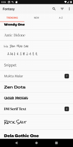 اسکرین شات برنامه Fontasy - Google Fonts Browser 2