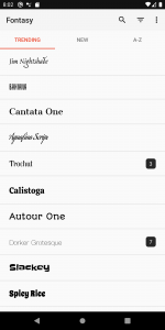 اسکرین شات 1 برنامه Fontasy - Google Fonts Browser