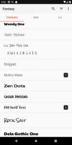 اسکرین شات 2 برنامه Fontasy - Google Fonts Browser