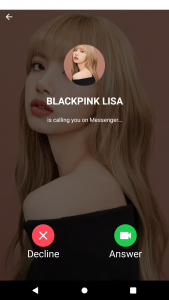 اسکرین شات برنامه Lisa BlackPink : Fake chat - fakecall 2