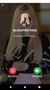 اسکرین شات برنامه Rose BlackPink : Fake chat - fakecall 2