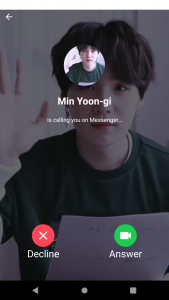 اسکرین شات برنامه Suga BTS "Min Yoon-gi" : Fake chat - fakecall 3