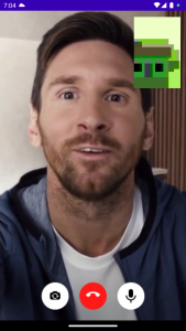 اسکرین شات برنامه Lionel Messi Fake Video Call 1