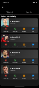 اسکرین شات برنامه Ronaldo Fake Chat & Video Call 4