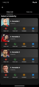 اسکرین شات 4 برنامه Ronaldo Fake Chat & Video Call