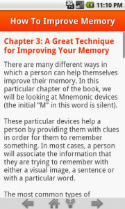 اسکرین شات برنامه How To Improve Memory 2