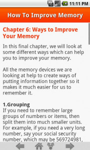 اسکرین شات برنامه How To Improve Memory 3