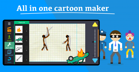 اسکرین شات 1 برنامه Draw Cartoons 2: Animation
