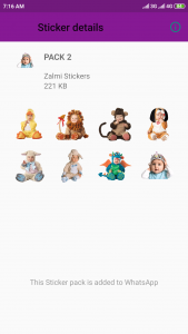 اسکرین شات برنامه Cute Baby Stickers - WASticker 7