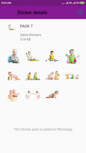 اسکرین شات برنامه Cute Baby Stickers - WASticker 4