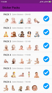 اسکرین شات برنامه Cute Baby Stickers - WASticker 1