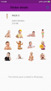 اسکرین شات برنامه Cute Baby Stickers - WASticker 5