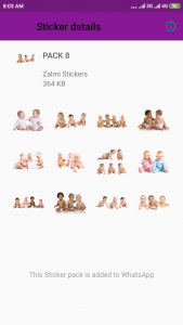 اسکرین شات برنامه Cute Baby Stickers - WASticker 3
