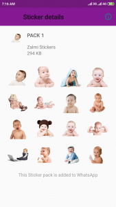 اسکرین شات برنامه Cute Baby Stickers - WASticker 2