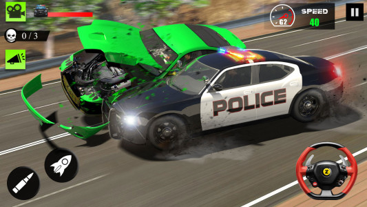 اسکرین شات 2 برنامه Police Chase Car Games