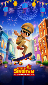 اسکرین شات 1 بازی Little Singham Super Skater