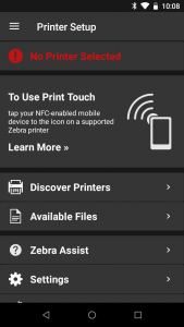 اسکرین شات برنامه Zebra Printer Setup Utility 1