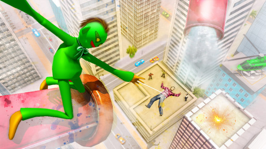 اسکرین شات بازی Flying Rope Hero Game 3d 2