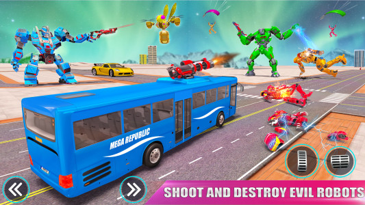 اسکرین شات برنامه Bus Robot Game - Multi Robot 6