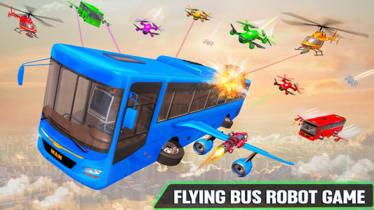 اسکرین شات برنامه Bus Robot Game - Multi Robot 2