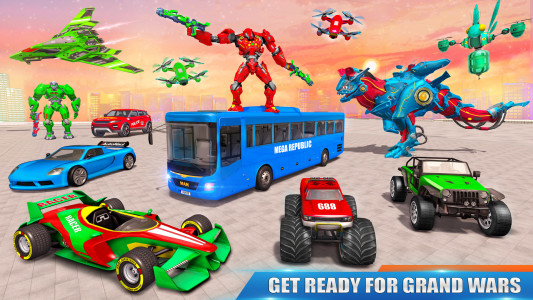 اسکرین شات برنامه Bus Robot Game - Multi Robot 4