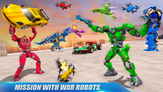 اسکرین شات برنامه Bus Robot Game - Multi Robot 3