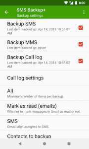 اسکرین شات برنامه SMS Backup+ 2