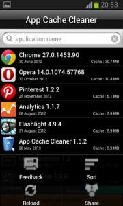 اسکرین شات برنامه App Cache  Cleaner 3