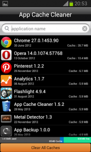 اسکرین شات برنامه App Cache  Cleaner 2