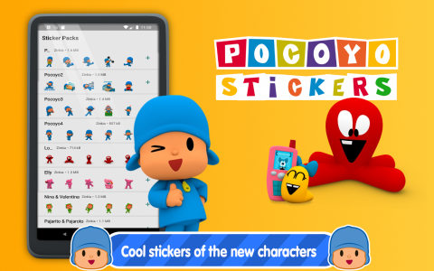 اسکرین شات برنامه Pocoyo Stickers: Stickers for  4