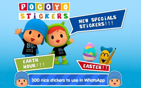اسکرین شات برنامه Pocoyo Stickers: Stickers for  1