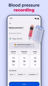 اسکرین شات 6 برنامه Blood Pressure Tracker