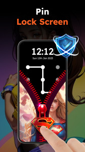 اسکرین شات 6 برنامه Zipper Lock Wallpapers Screen