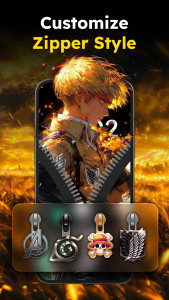 اسکرین شات 3 برنامه Zipper Lock Wallpapers Screen