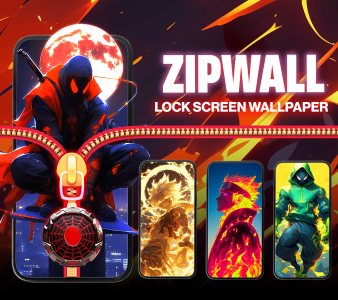 اسکرین شات 1 برنامه ZipWall : Zipper Lock Screen