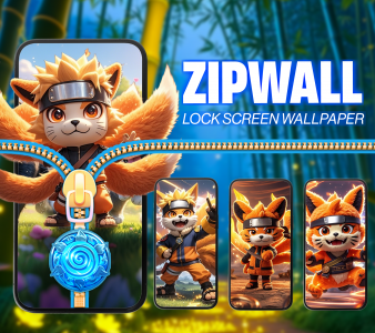 اسکرین شات 1 برنامه ZipWall : Zipper Lock Screen