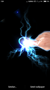 اسکرین شات برنامه Electrical Lightning Touch Thunder Live Wallpapper 1