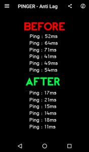 اسکرین شات برنامه PINGER - Anti Lag For All Mobile Game Online 8