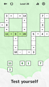 اسکرین شات 2 بازی Math Crossword — Number puzzle