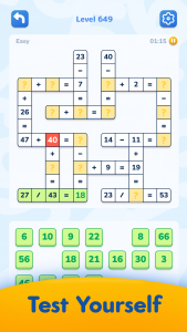 اسکرین شات بازی Math Crossword — Number puzzle 2