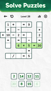 اسکرین شات 2 بازی Math Crossword — Number puzzle