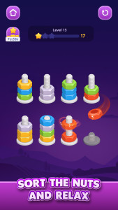 اسکرین شات 2 بازی Nut Sort: Color Sorting Game