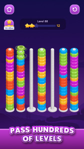 اسکرین شات بازی Nut Sort: Color Sorting Game 1