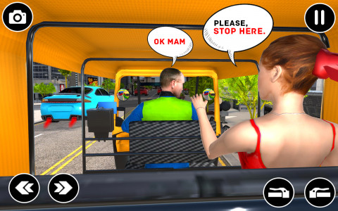 اسکرین شات 5 بازی City Rickshaw Game: Car Games