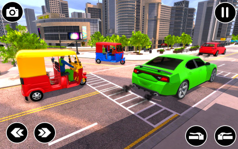 اسکرین شات 2 بازی City Rickshaw Game: Car Games