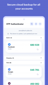 اسکرین شات برنامه Authenticator App - OneAuth 1