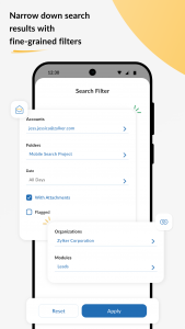 اسکرین شات 3 برنامه Search across Zoho- Zia Search