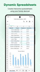 اسکرین شات 1 برنامه Zoho Sheet - Spreadsheet App