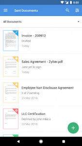 اسکرین شات برنامه Zoho Sign - Upload, Scan and Sign Documents 5